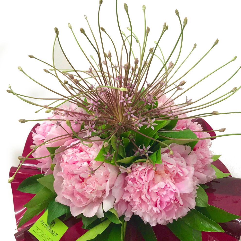 Bouquet con Allium schubertii
