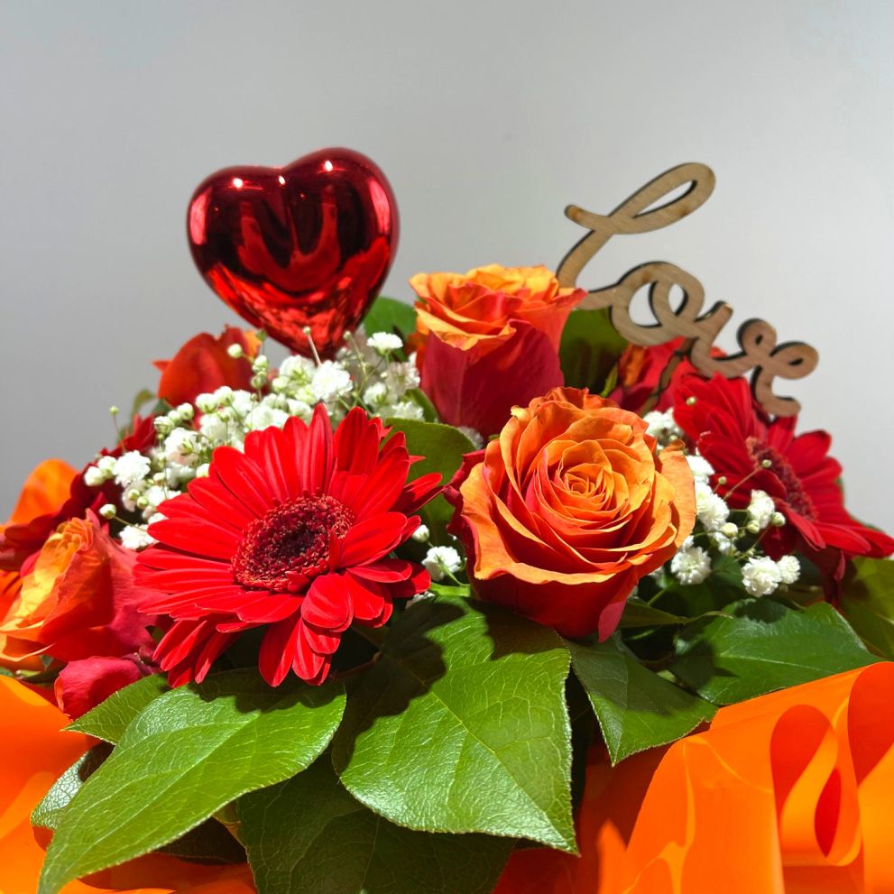 Bouquet rosso arancio