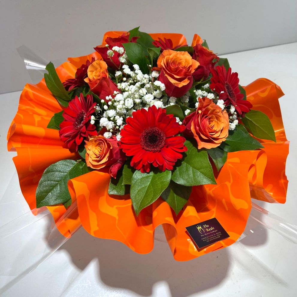 Bouquet rosso arancio