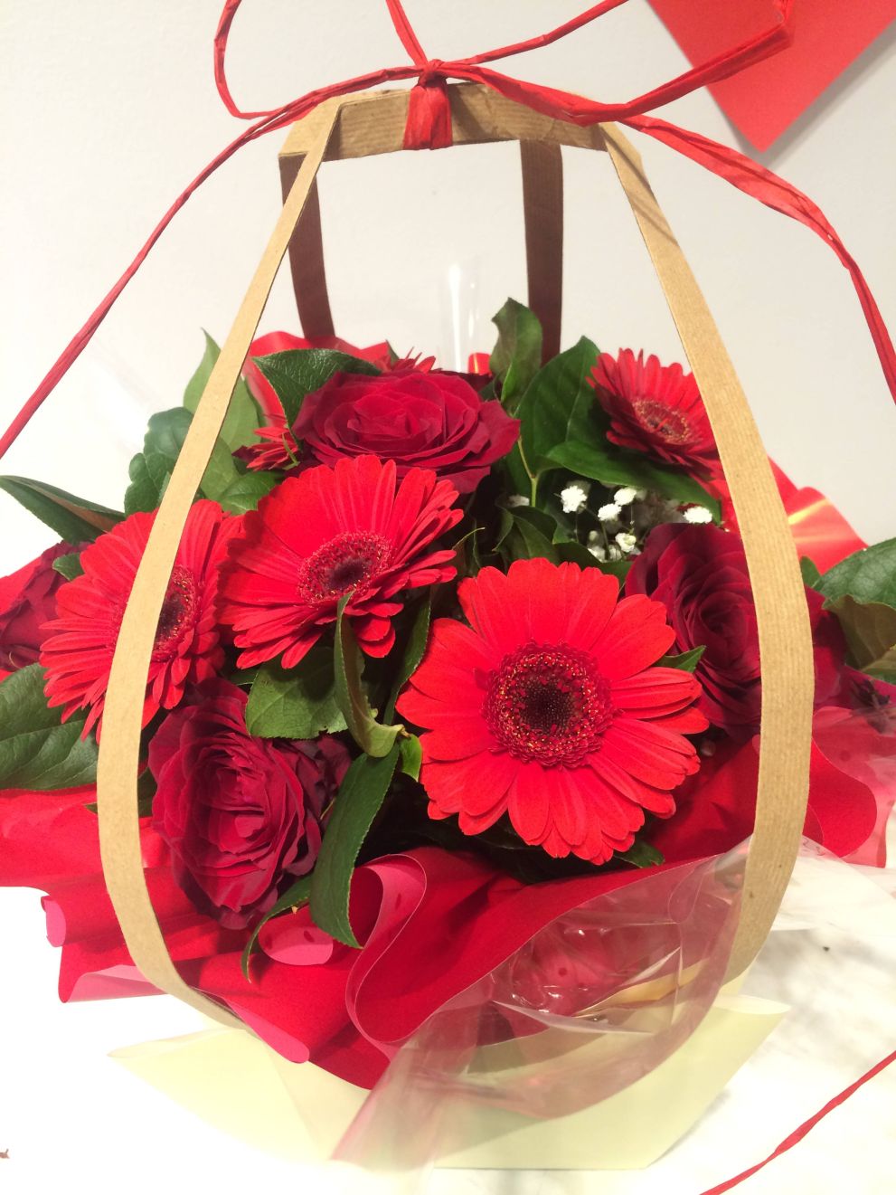 Bouquet rosso arancio