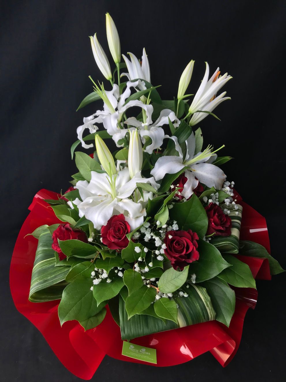 Bouquet con lilium e rose