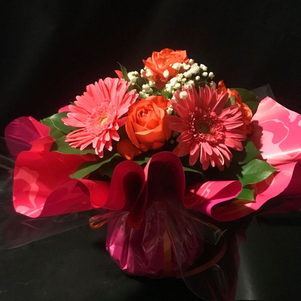 Bouquet fucsia e arancio