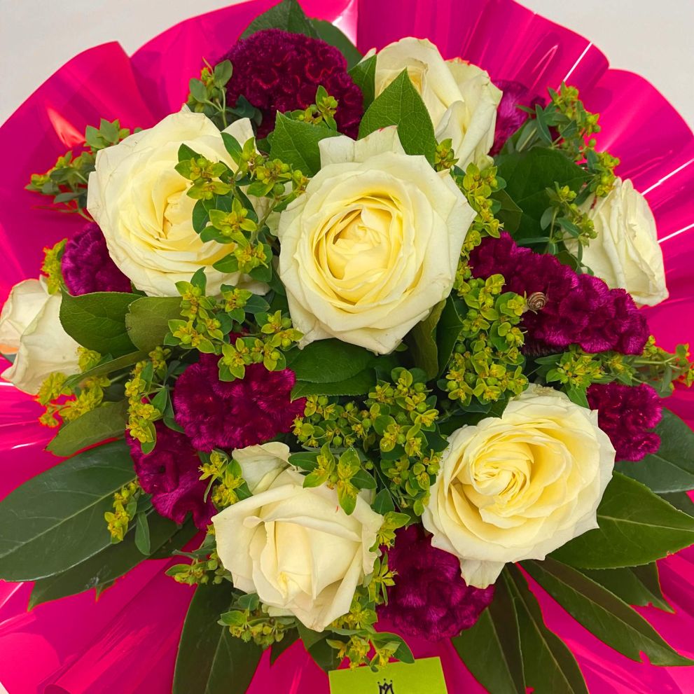 Bouquet bianco-fucsia