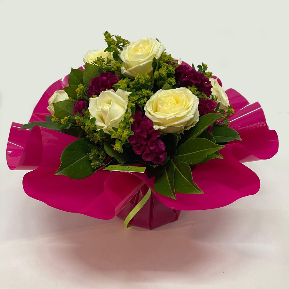 Bouquet bianco-fucsia