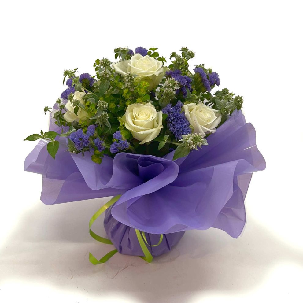 Bouquet blu e bianco